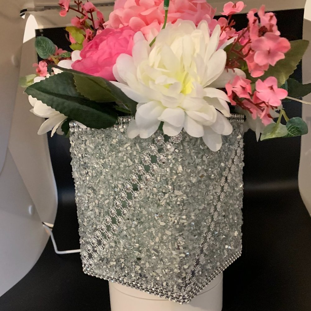 Silver Sparks Home Decor Vase